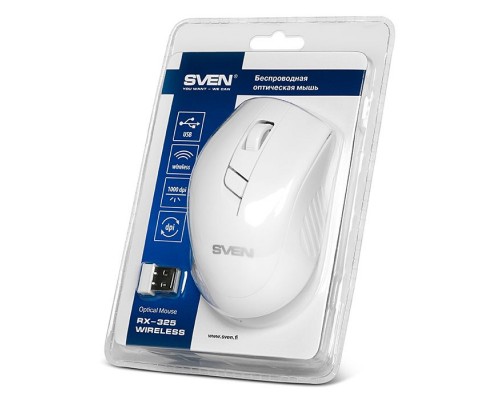 Мышь SVEN RX-325 Wireless White